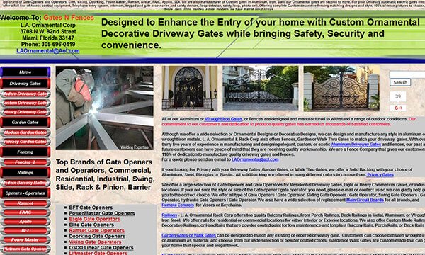 Screenshot of poorly designed web site.